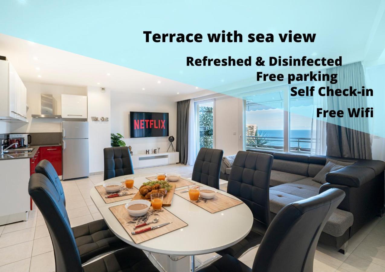 Frontiere Monaco, Terrasse, Vue Mer, Parking - Ab Beausoleil Bagian luar foto